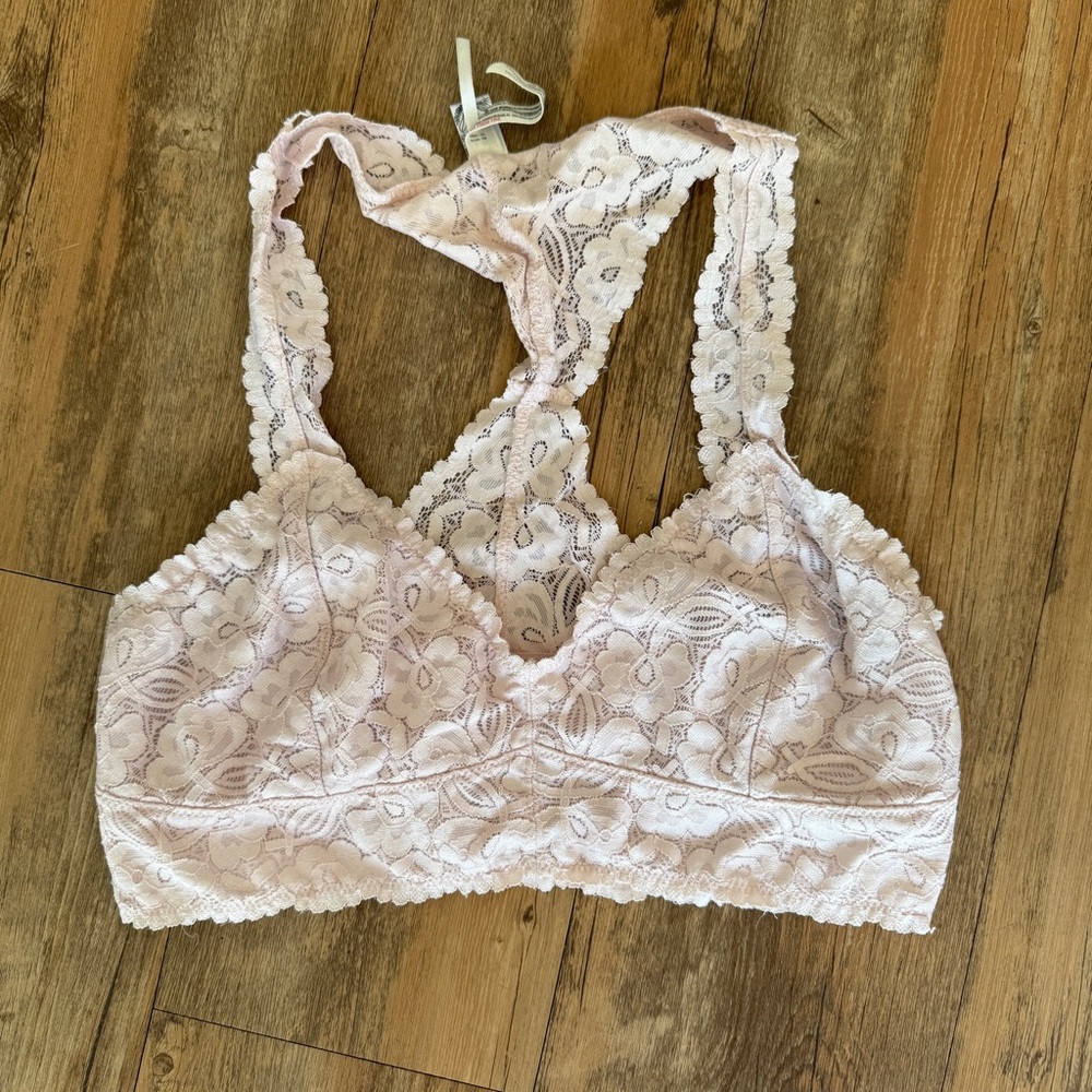 Free People Lace Bralette in Soft Pink